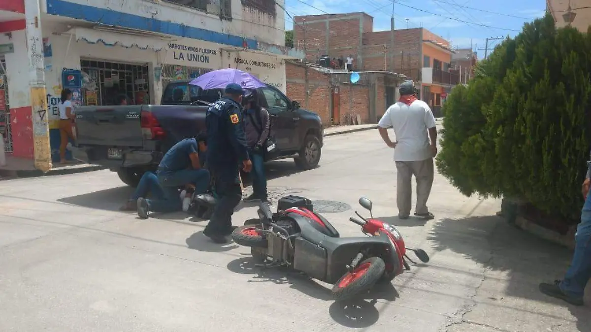 motociclista choque accidente atropellada